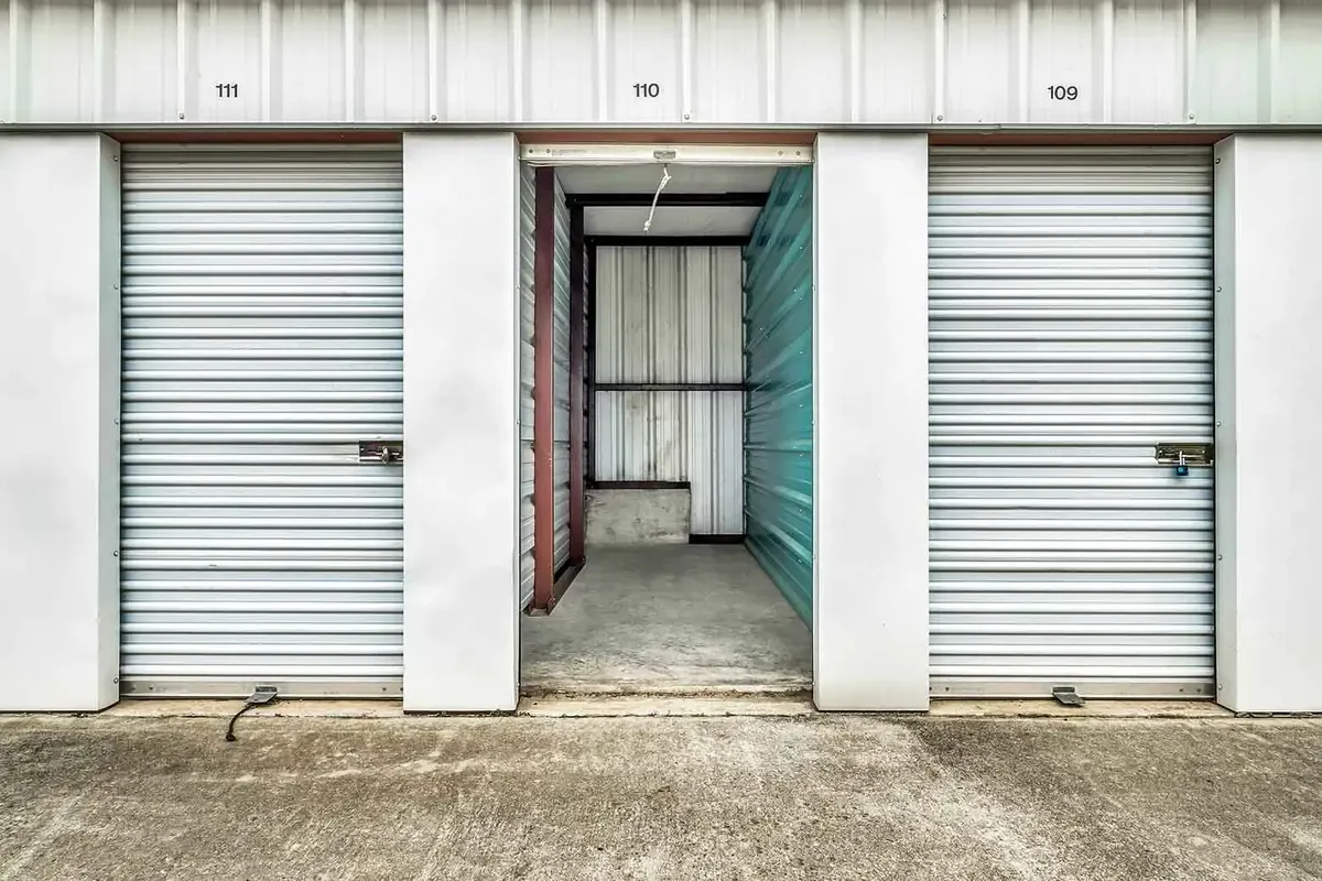 Open storage unit at KO Storage
