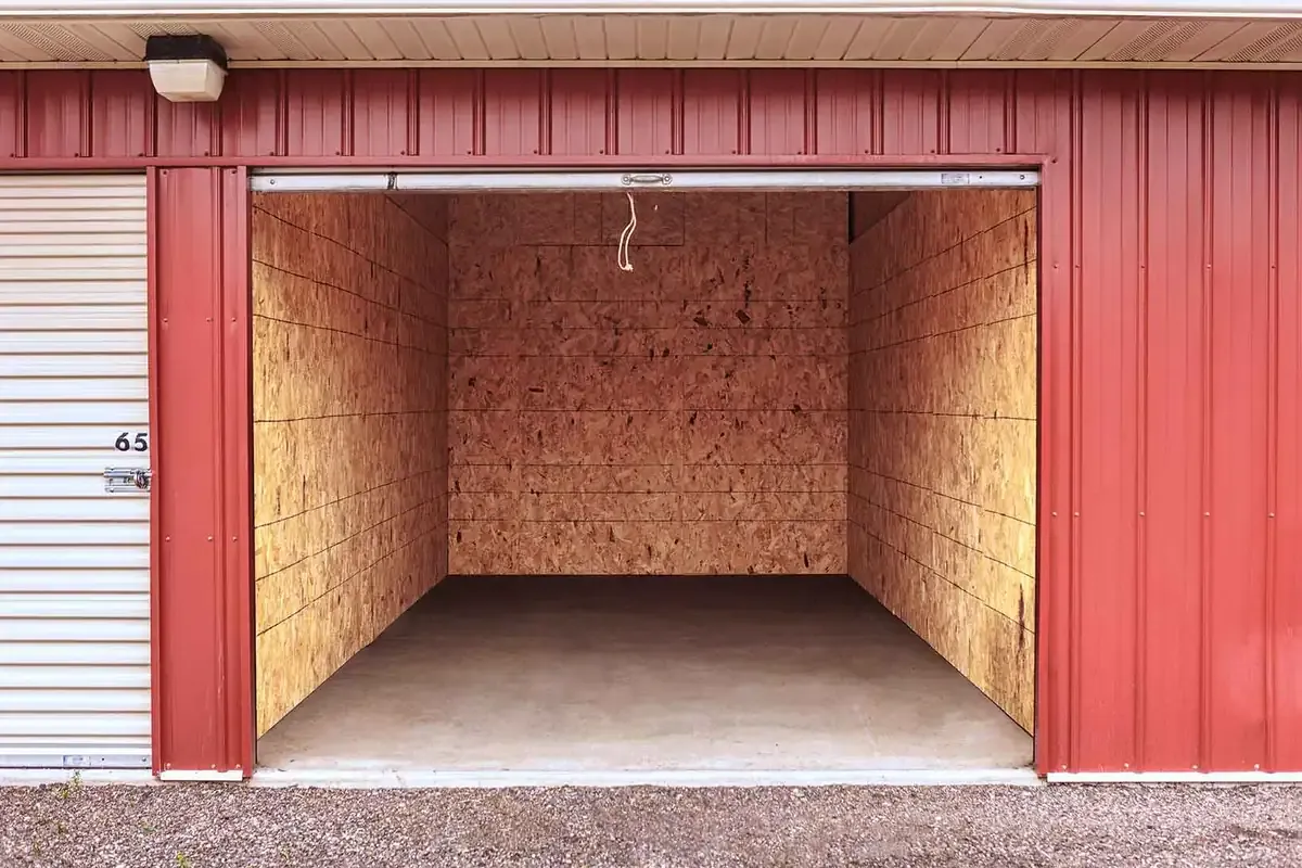 inside open storage unit