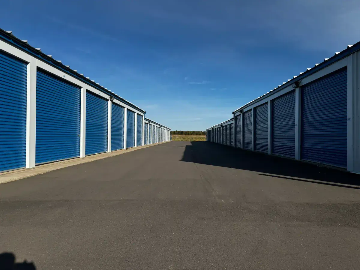 Another aisle of storage units.