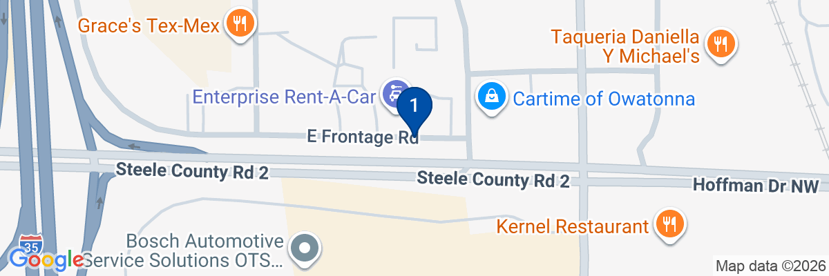Map showing facility locations
