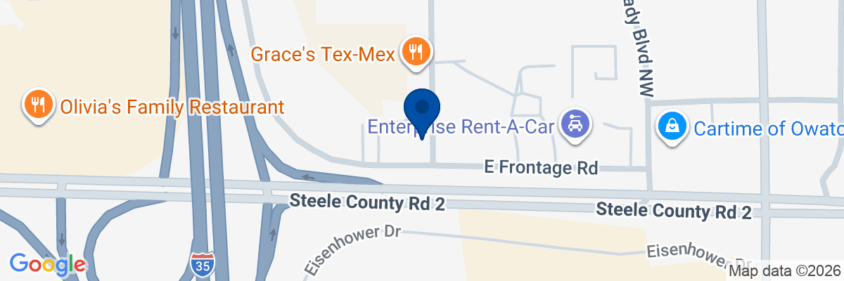 Map showing facility locations