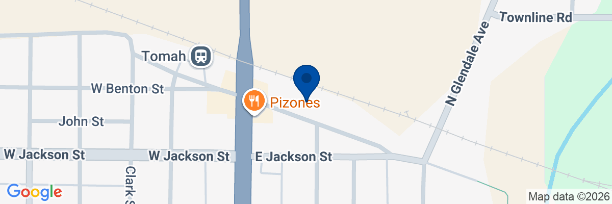 Map showing facility locations