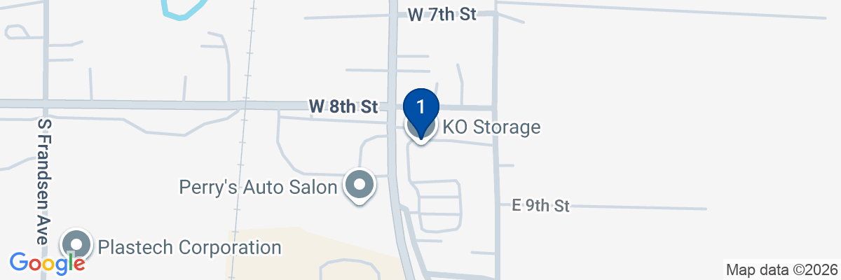 Map showing facility locations