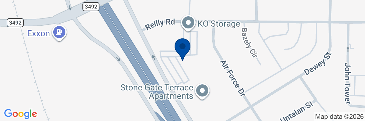Map showing facility locations