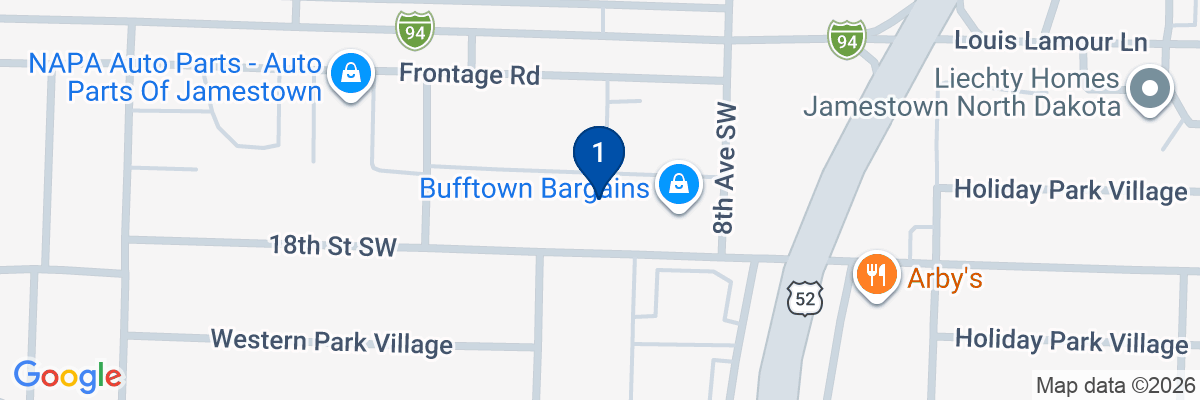 Map showing facility locations