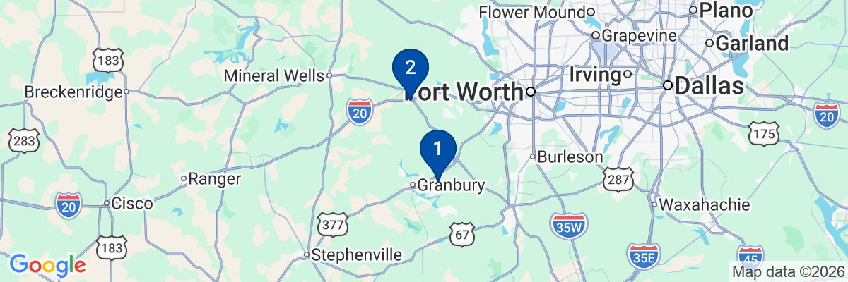 Map showing facility locations