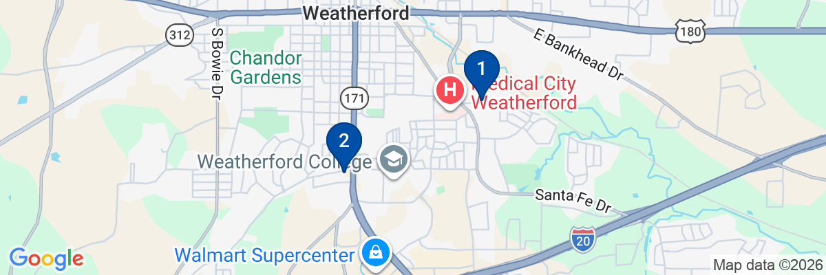 Map showing facility locations
