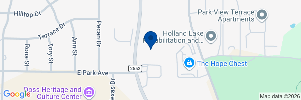 Map showing facility locations