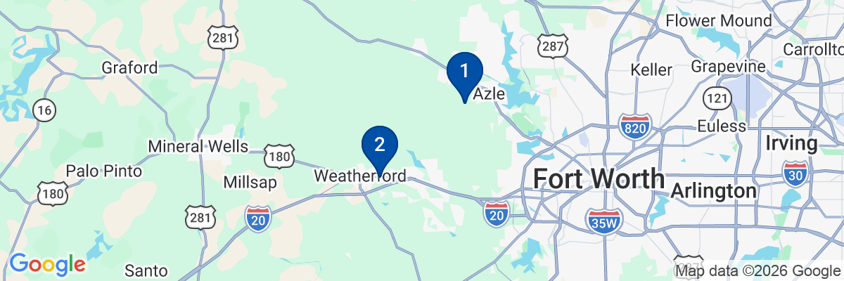 Map showing facility locations