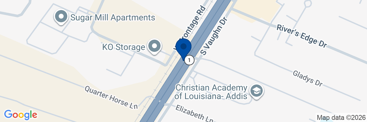 Map showing facility locations