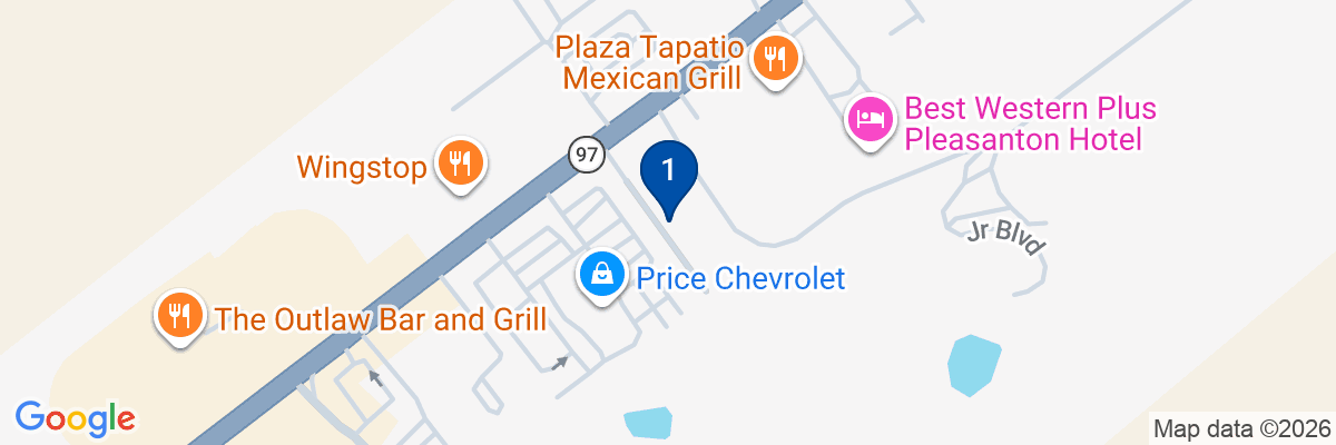 Map showing facility locations