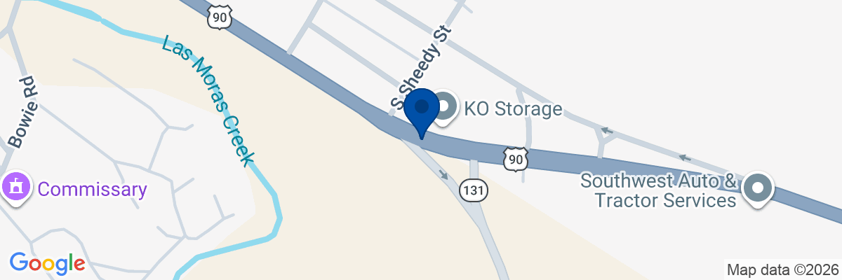 Map showing facility locations