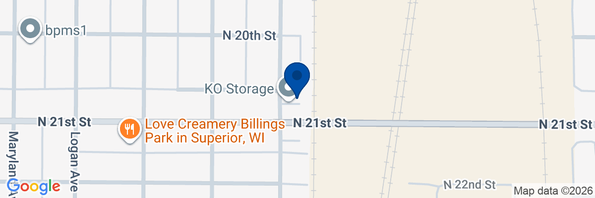 Map showing facility locations