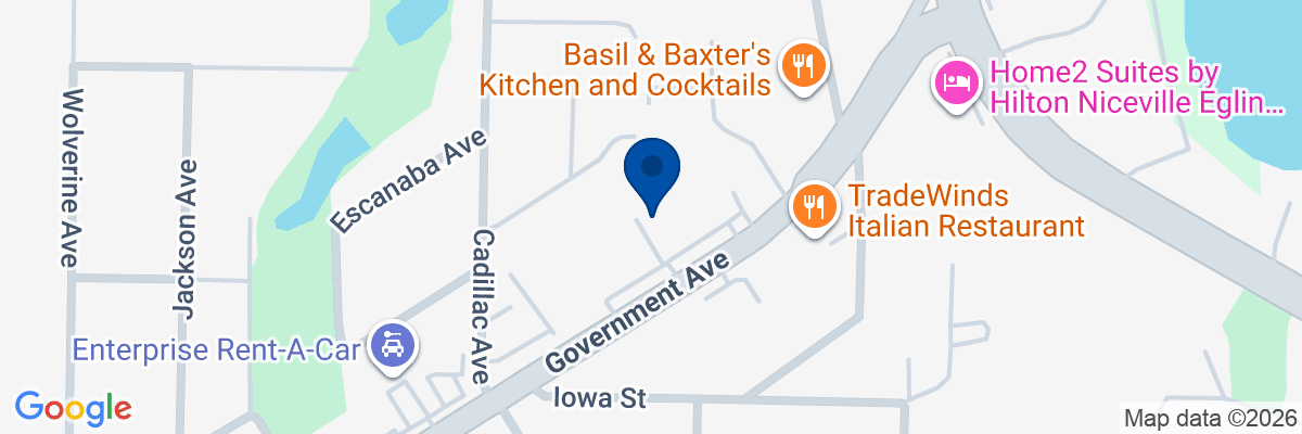 Map showing facility locations