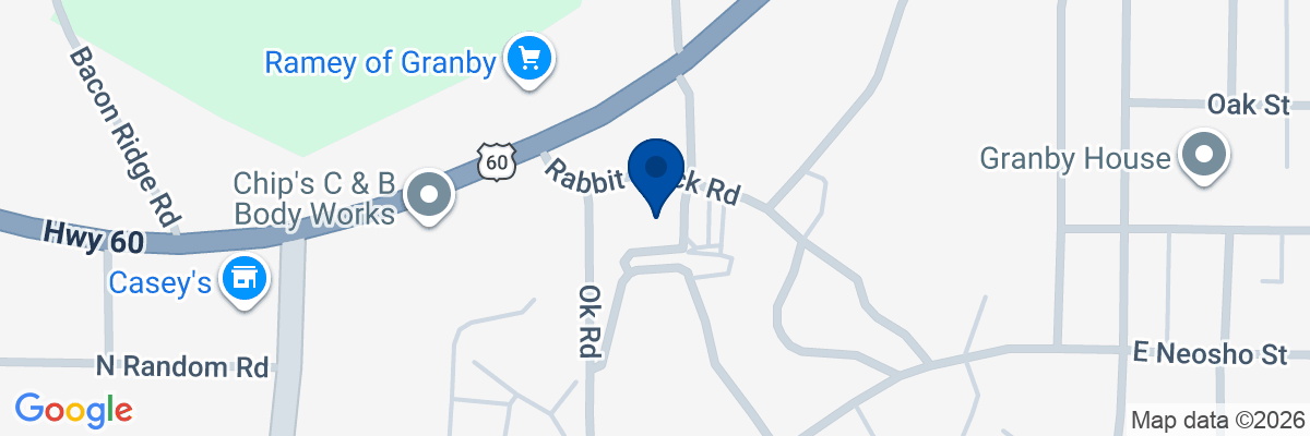 Map showing facility locations