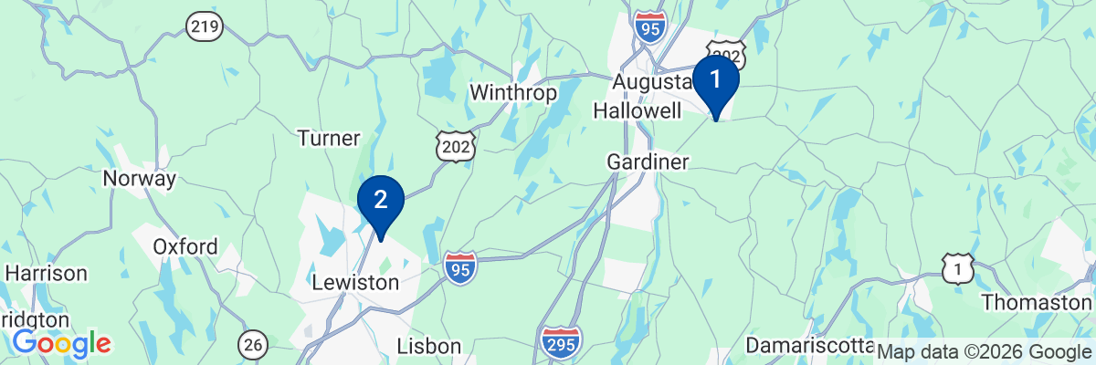 Map showing facility locations