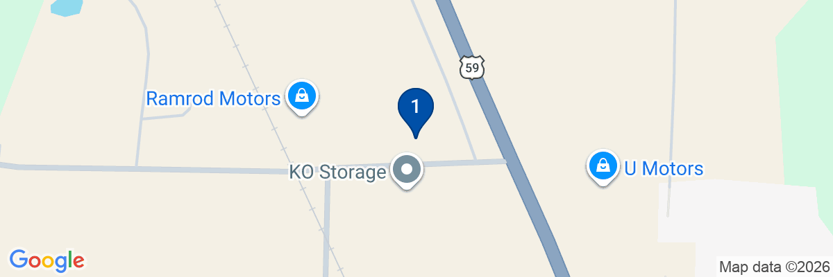 Map showing facility locations