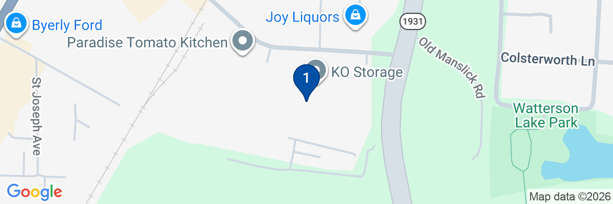 Map showing facility locations