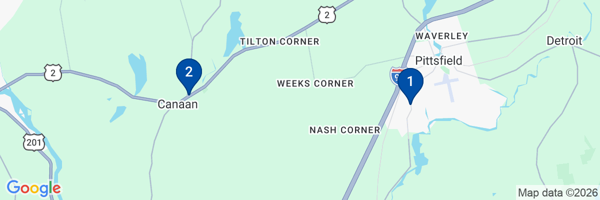 Map showing facility locations