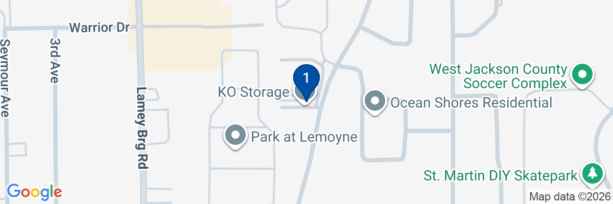Map showing facility locations