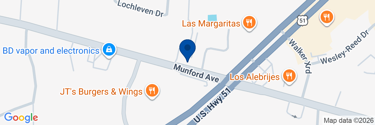 Map showing facility locations