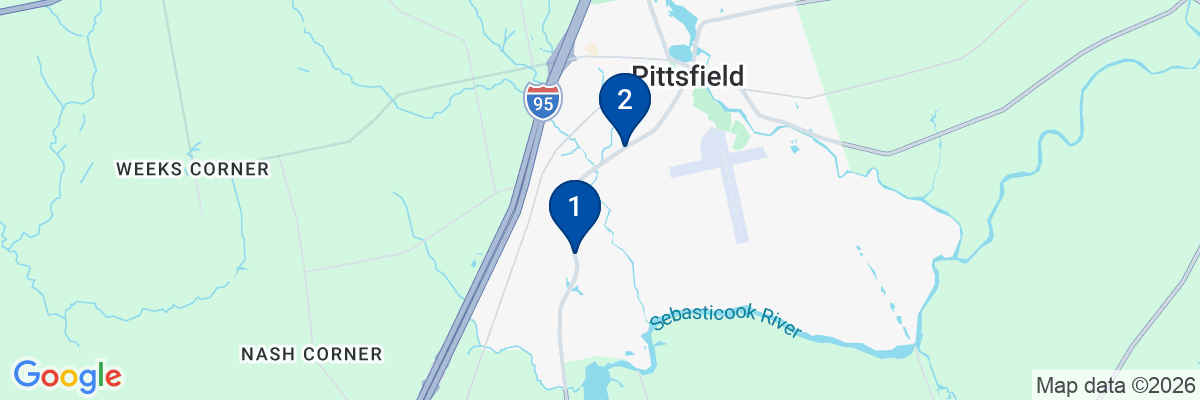Map showing facility locations