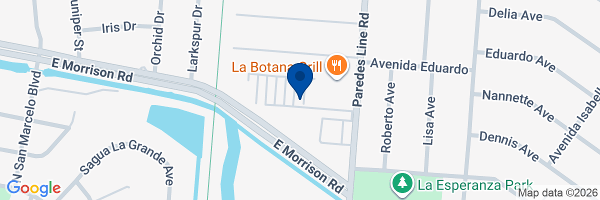 Map showing facility locations