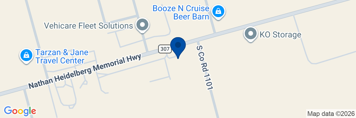 Map showing facility locations