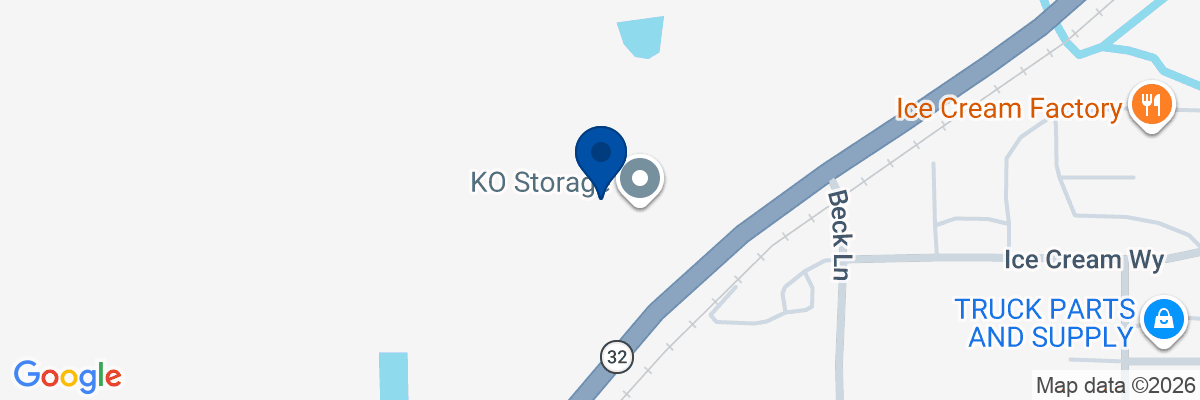 Map showing facility locations