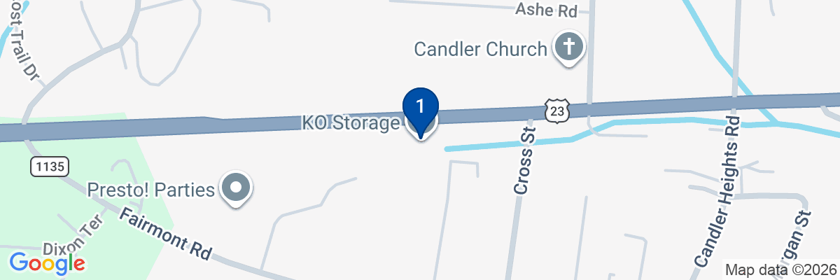 Map showing facility locations