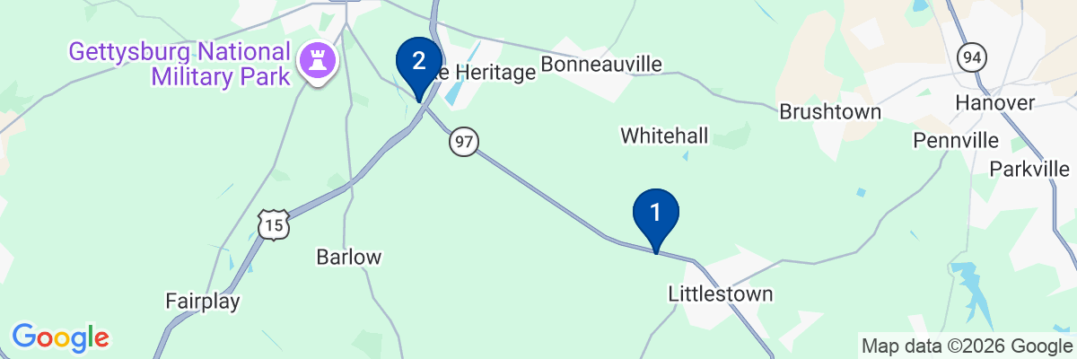 Map showing facility locations