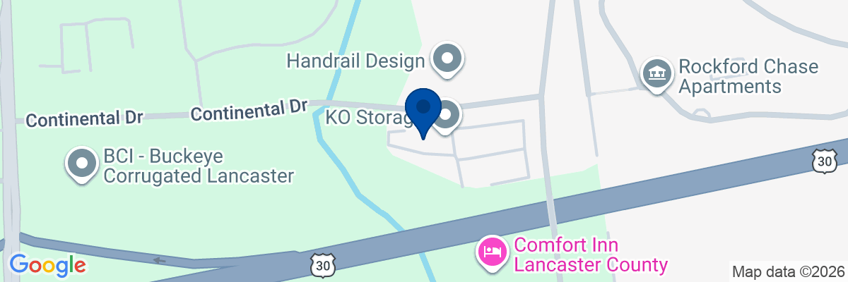 Map showing facility locations
