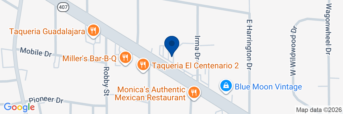 Map showing facility locations