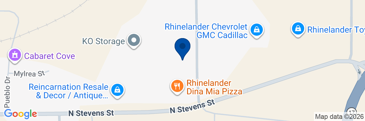Map showing facility locations