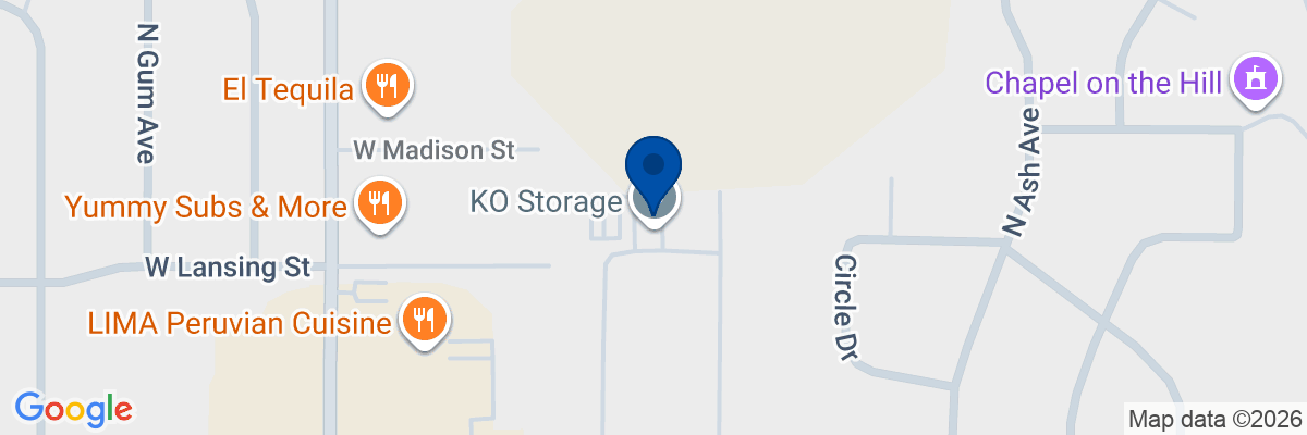 Map showing facility locations