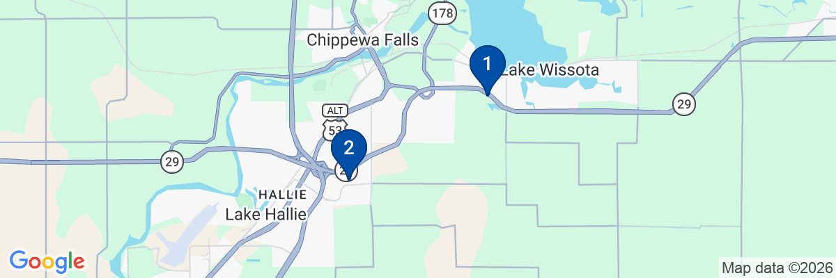 Map showing facility locations