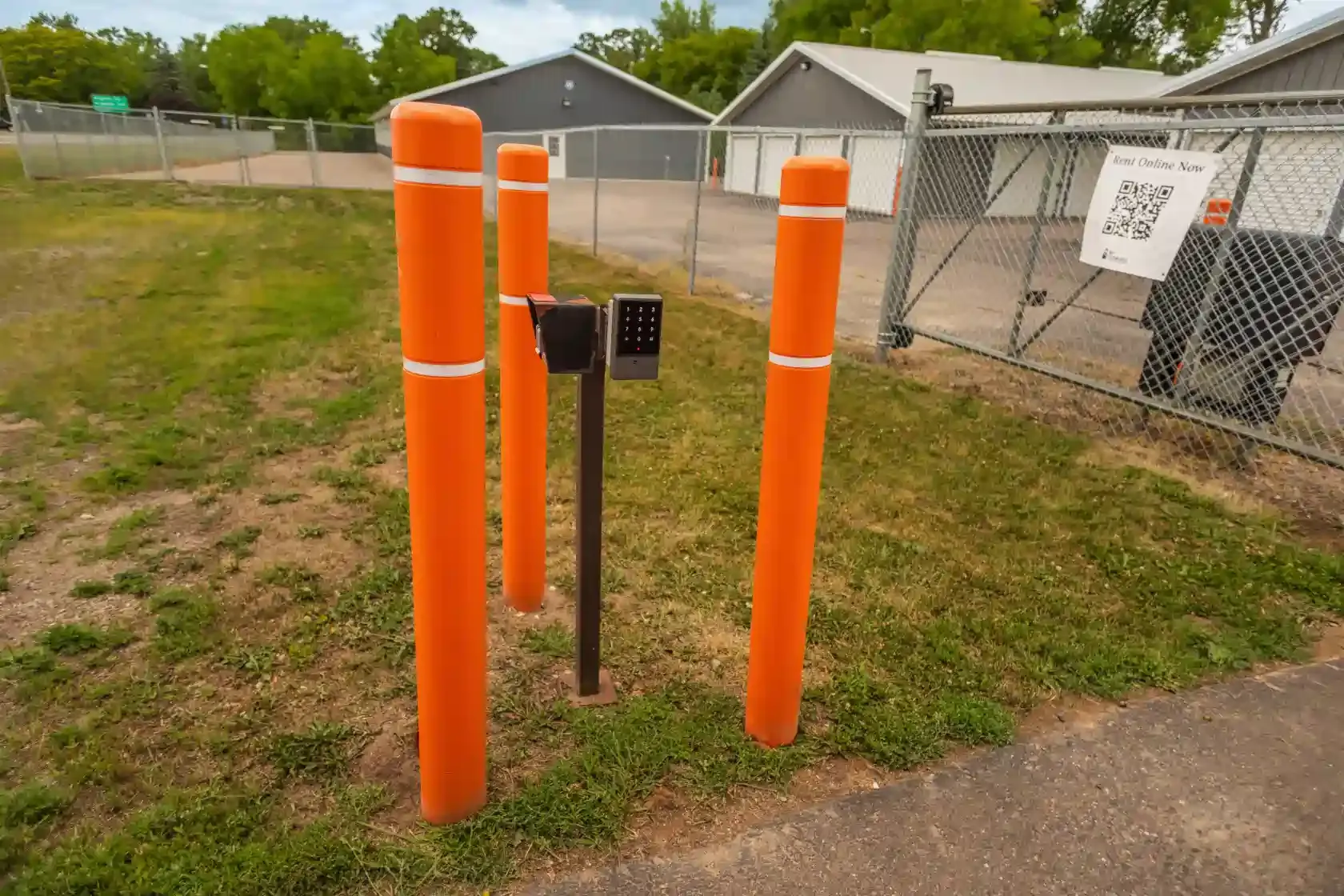 A keypad to access this facility.