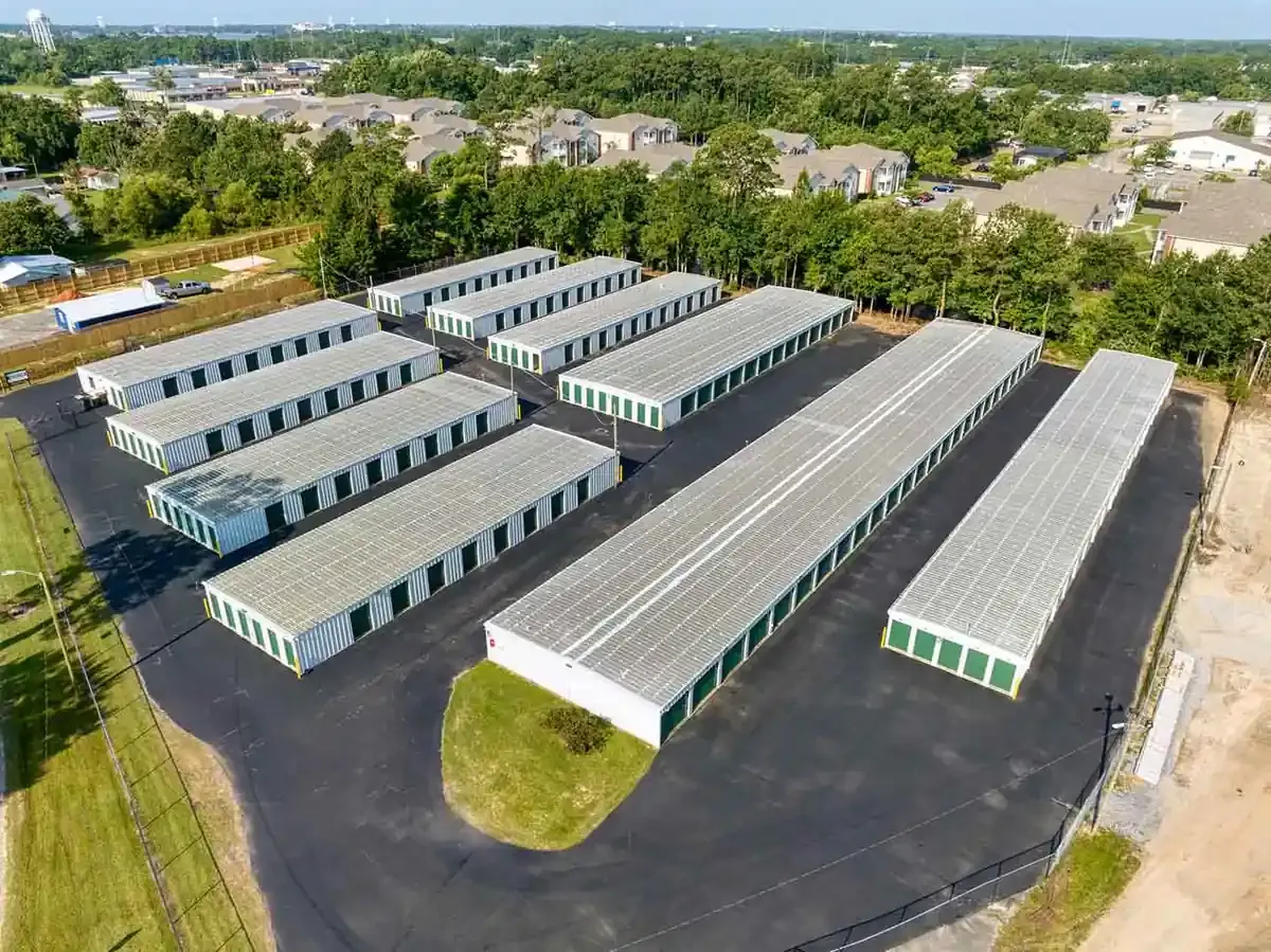 Above view of storage facility