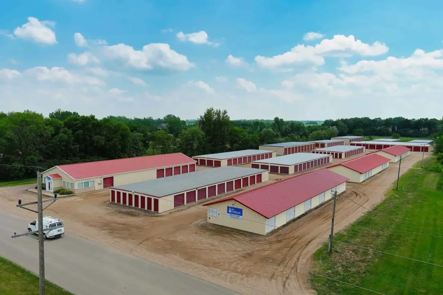 Above view of storage facility