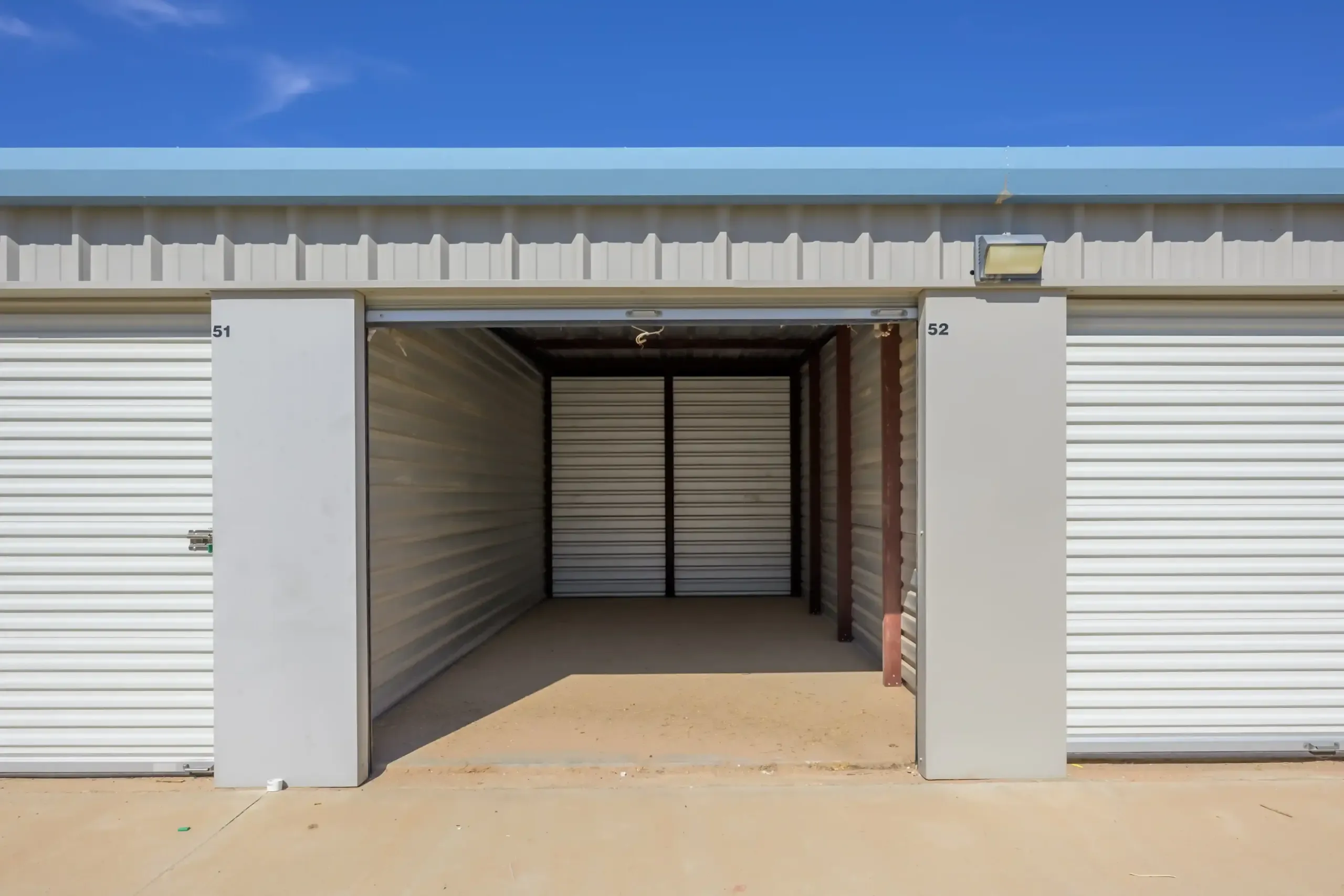 Inside of a storage unit