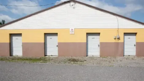 Professional self storage location with clear signage