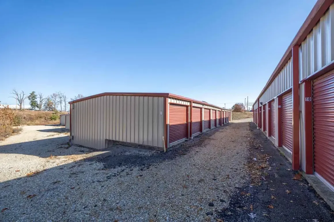 Edge of a storage unit building.