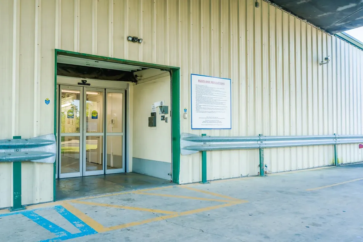 Doors to storage facility