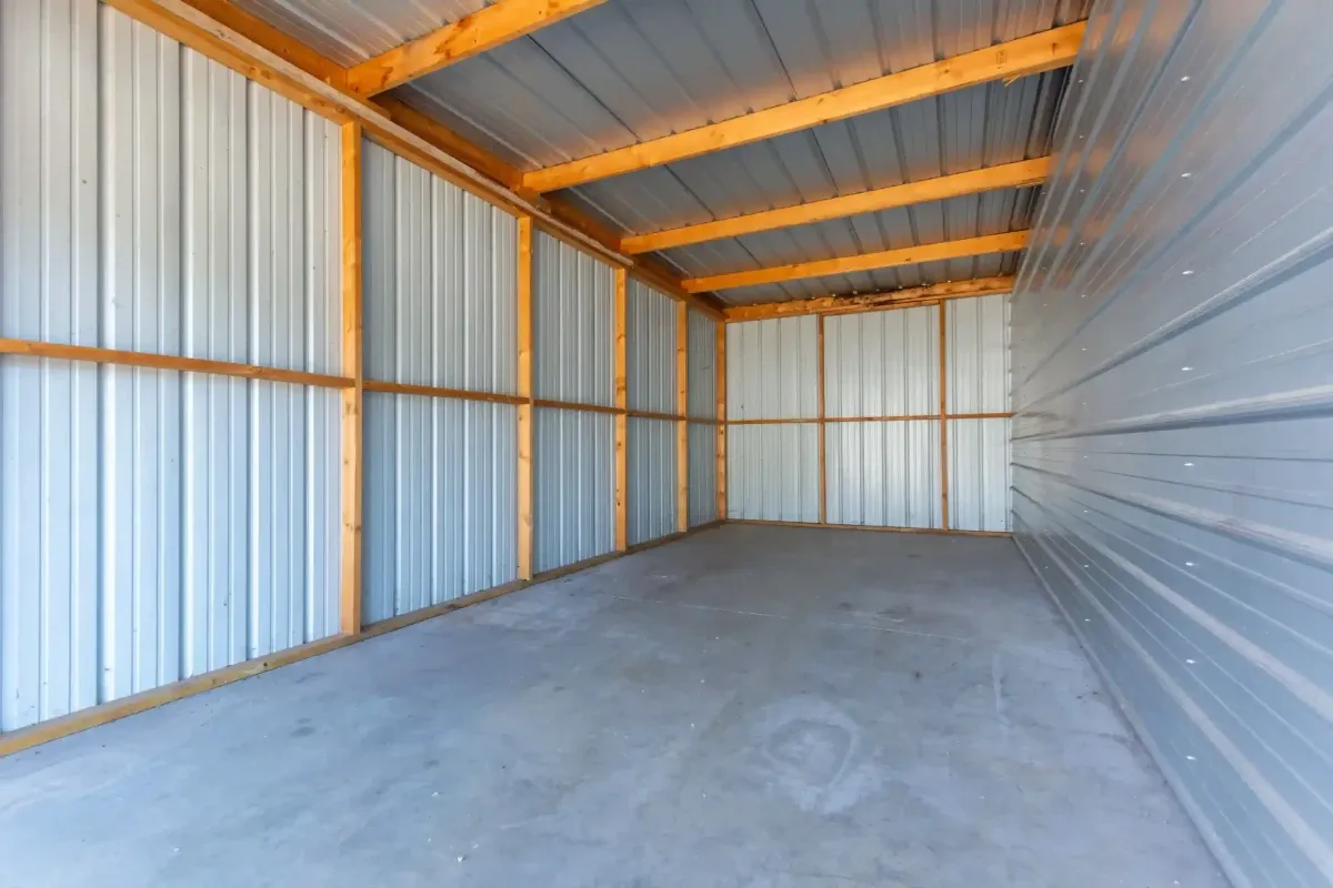 Interior of a large storage unit.