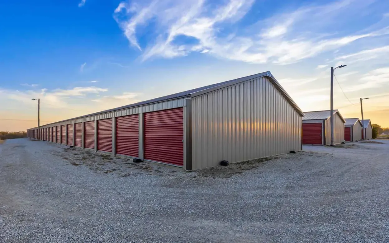 Edge of a storage building.