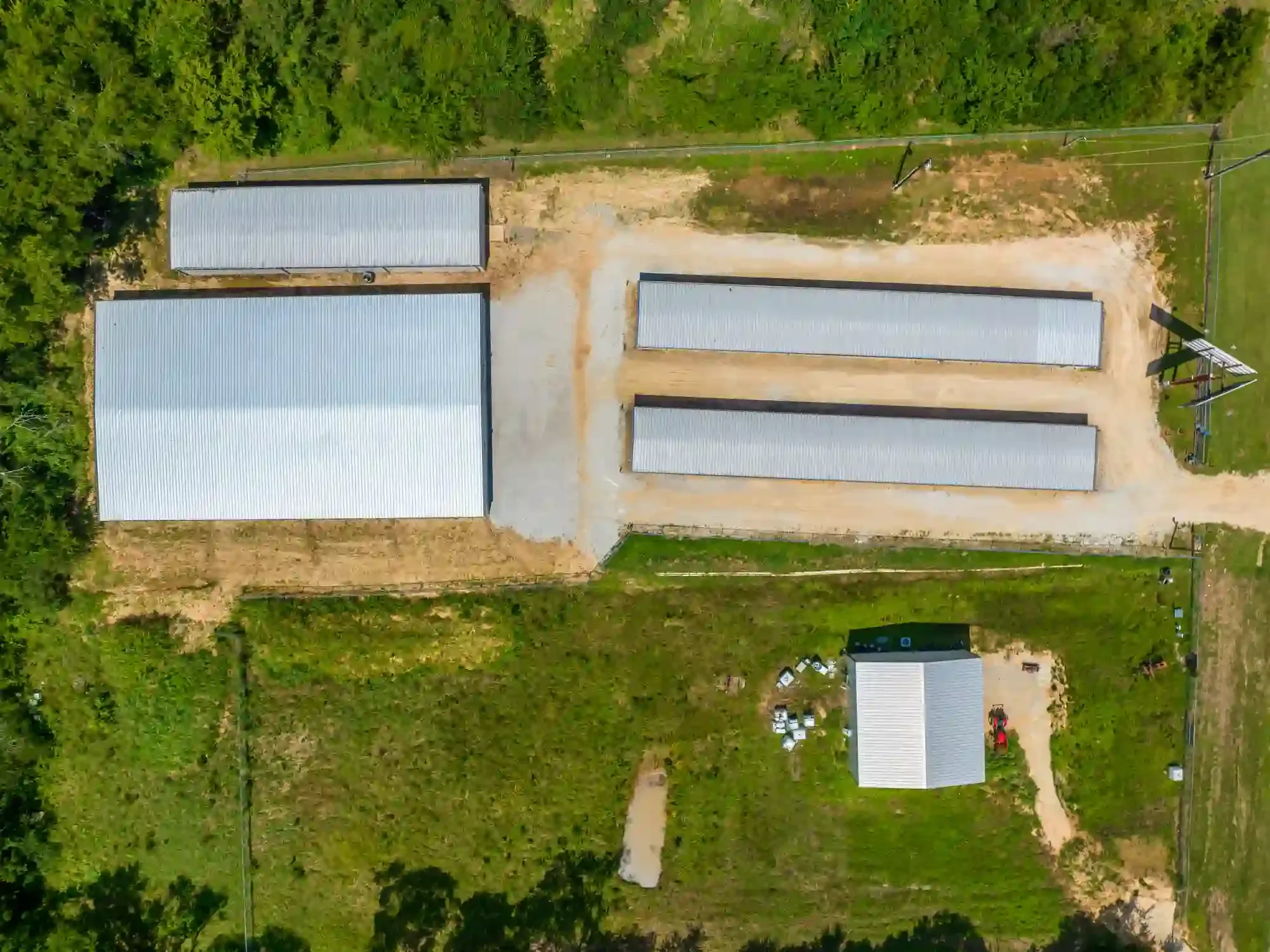 Above view of storage facility 
