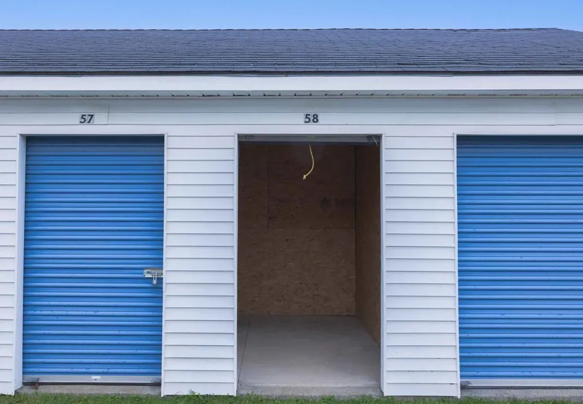An open small storage unit.
