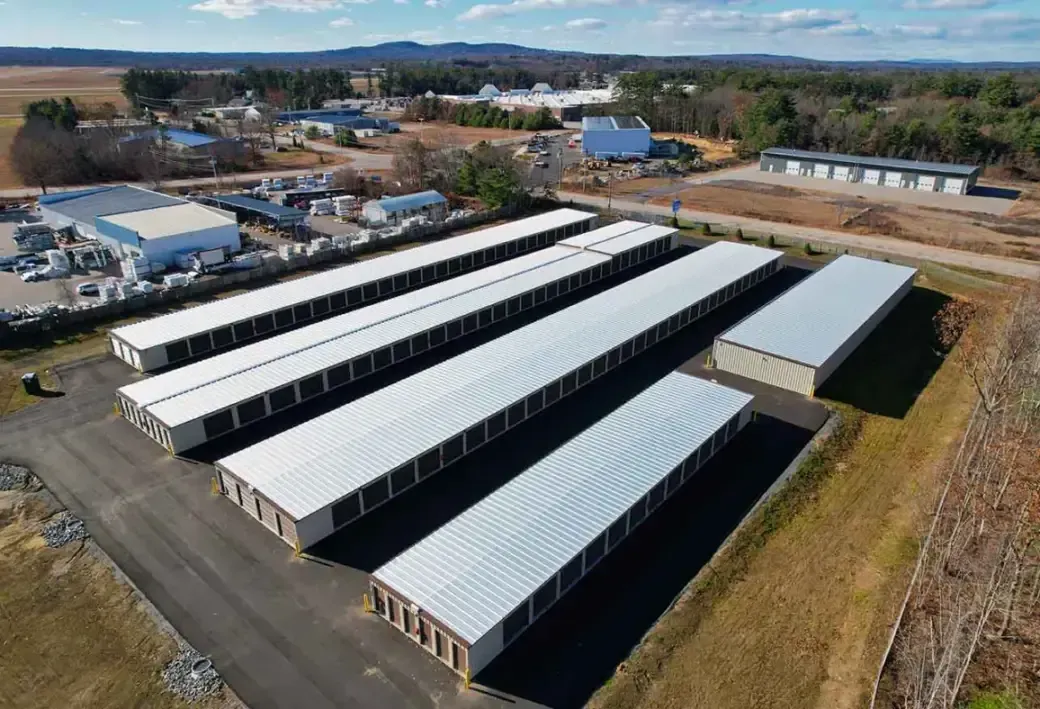 Sideways aerial view of the Sanford facility.