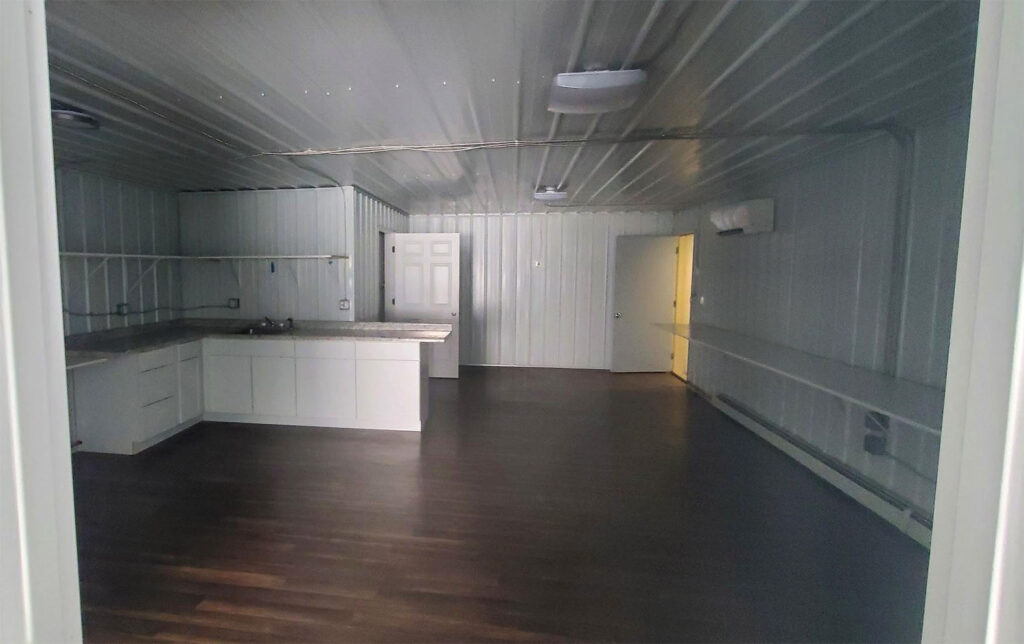 Kitchen in commercial space at KO Storage in Detroit Lakes, MN.