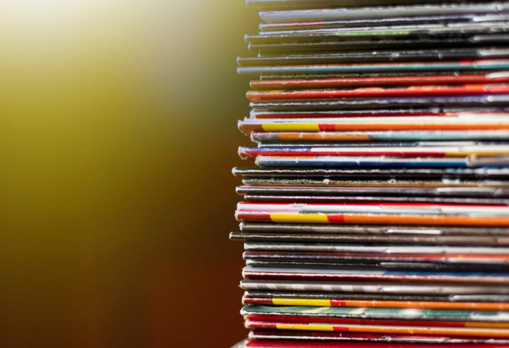 A pile of comic books ready to be sorted and organized.